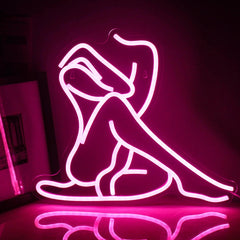 Sexy Model Neon Sign – LED Acrylic Light for Bar, Club, and Home Decor - Passion Pulse Adult