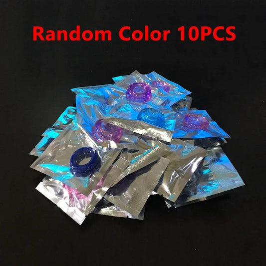 10/5Pcs Silicone Penis Ring Set – Ejaculation Delay & Enlargement for Men - Passion Pulse Adult