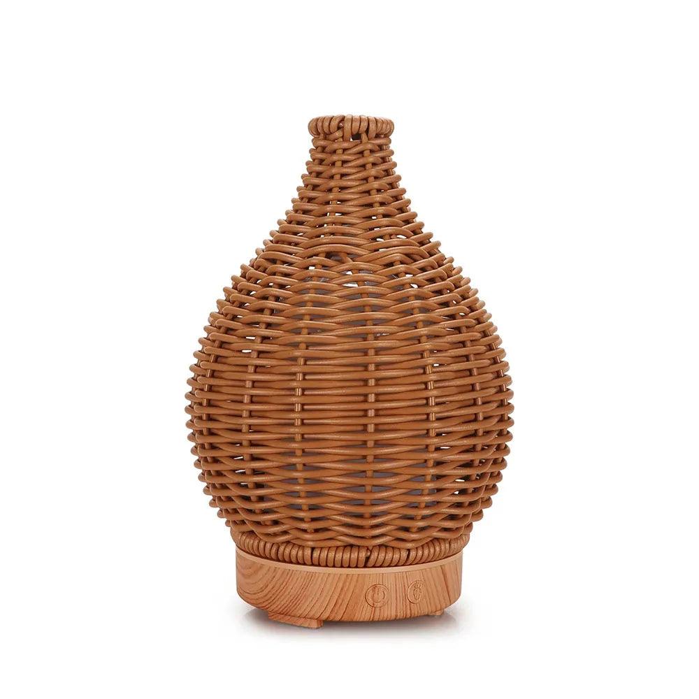 Ultrasonic Wood Weave Vase Humidifier – Quiet Aromatherapy Spray - Passion Pulse Adult