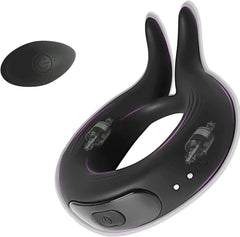 Silicone Penis Ring Vibrator – 10 Modes for Clitoral & Testicle Stimulation - Passion Pulse Adult