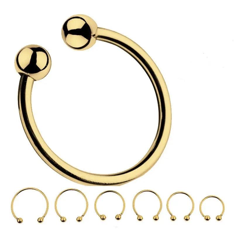 Dual Ball Gold Stainless Steel Penis Ring – Enhance Orgasm & Delay Ejaculation - Passion Pulse Adult