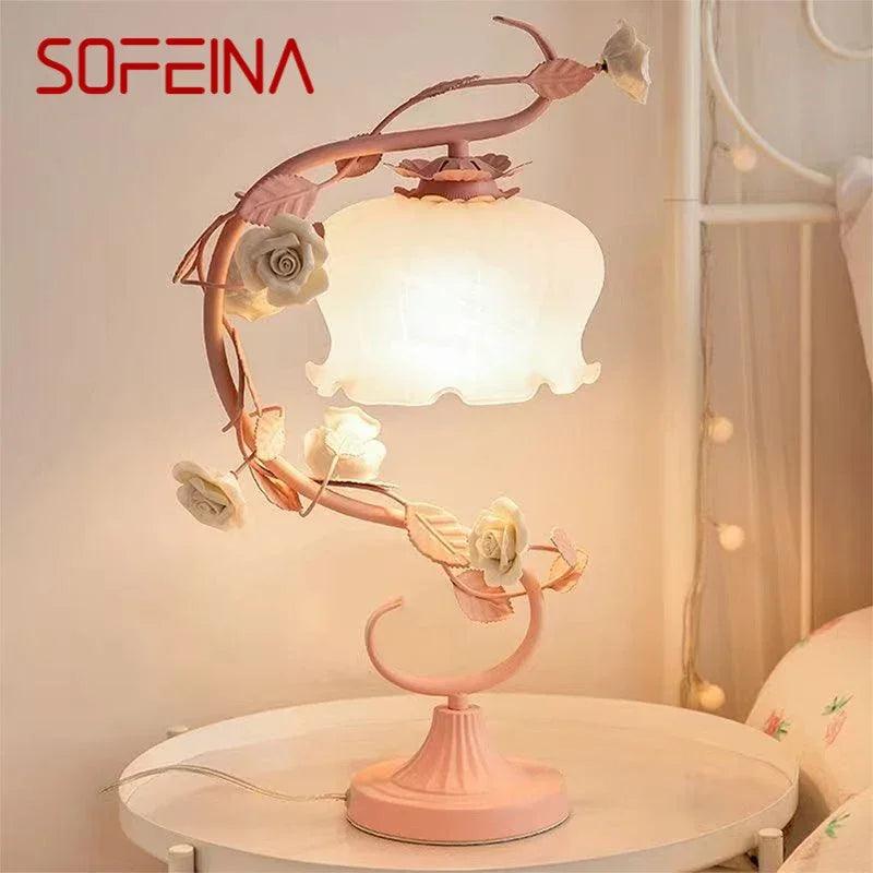 SOFEINA French Table Lamp – European Pastoral Romantic Desk Light for Living Room & Bedroom - Passion Pulse Adult