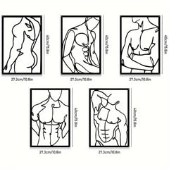 Abstract Line Metal Wall Art – Stylish Home Décor Choice - Passion Pulse Adult