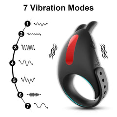 Adjustable Vibrating Cock Ring with Remote Control – Ejaculation Delay & Clitoris Stimulation - Passion Pulse Adult
