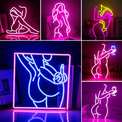 Sexy Model Neon Sign – LED Acrylic Light for Bar, Club, and Home Decor - Passion Pulse Adult