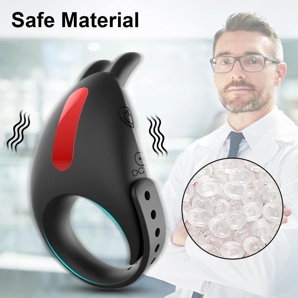 Adjustable Vibrating Cock Ring with Remote Control – Ejaculation Delay & Clitoris Stimulation - Passion Pulse Adult