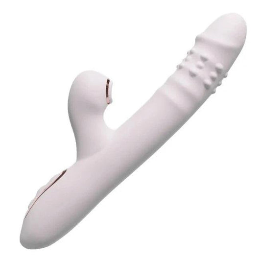 Multifunctional Suction & Licking Dildo – Thrusting Vibration Anal & Vaginal Stimulator - Passion Pulse Adult