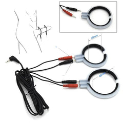 Electric Shock Penis Plug and Cock Ring Stimulator | Estim Electrostimulation Anal Plug BDSM Electrosex Toy for Couples 18+ - Passion Pulse Adult