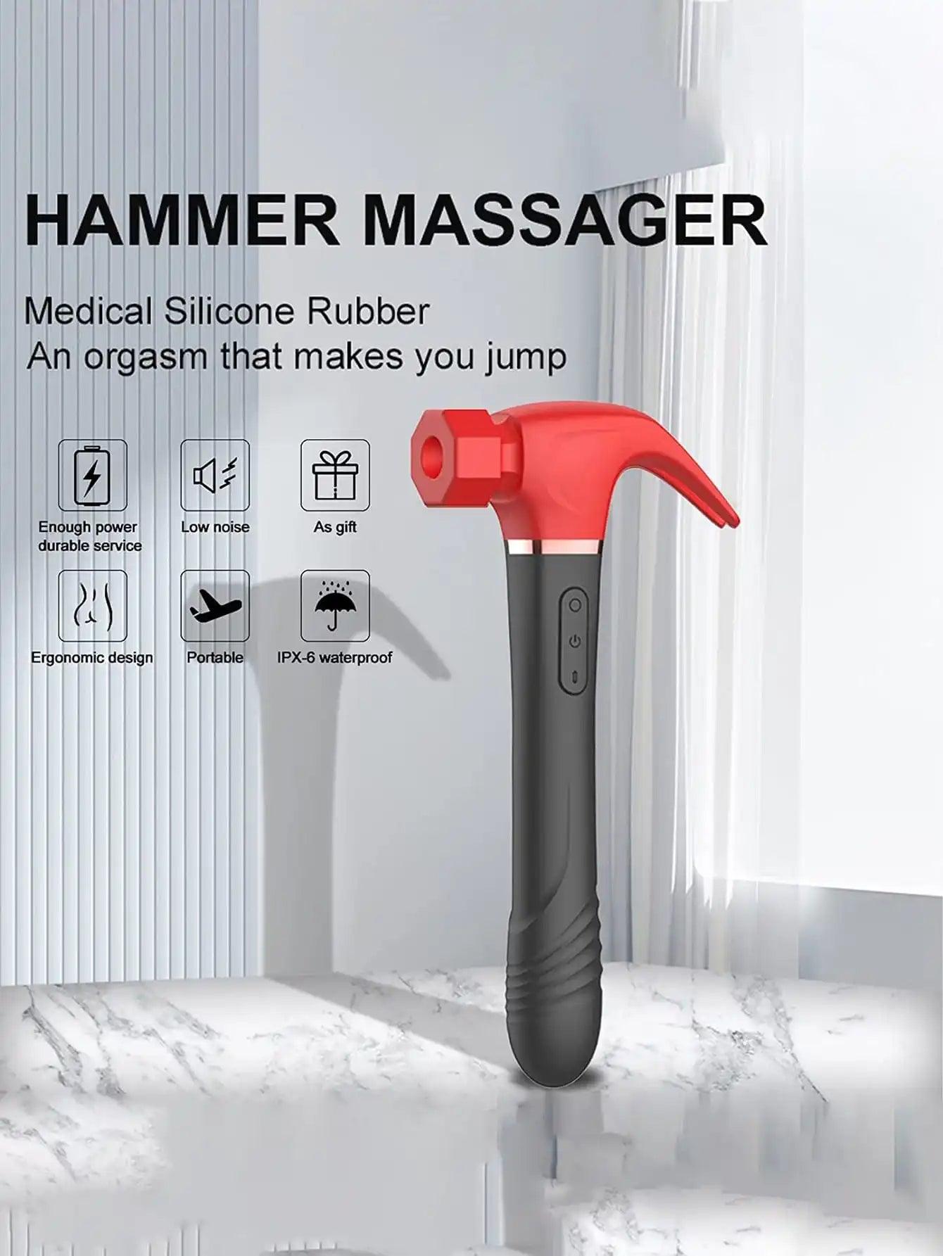 Hammer Suction Disc Vibrator – Multi-Zone Pleasure Device with Licking, Suction & Telescopic Thrusting - Passion Pulse Adult