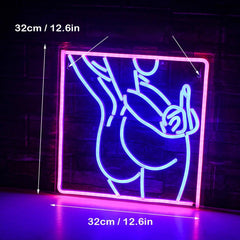 Sexy Model Neon Sign – LED Acrylic Light for Bar, Club, and Home Decor - Passion Pulse Adult