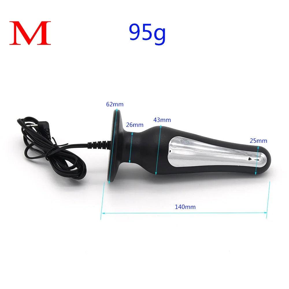 Electric Shock Penis Plug and Cock Ring Stimulator | Estim Electrostimulation Anal Plug BDSM Electrosex Toy for Couples 18+ - Passion Pulse Adult
