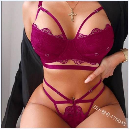 Lace Straps Three-Point Sexy Lingerie - Passion Pulse Adult