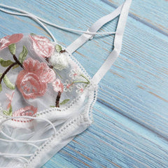 Tempting Flower Embroidered Sexy Jumpsuit - Passion Pulse Adult