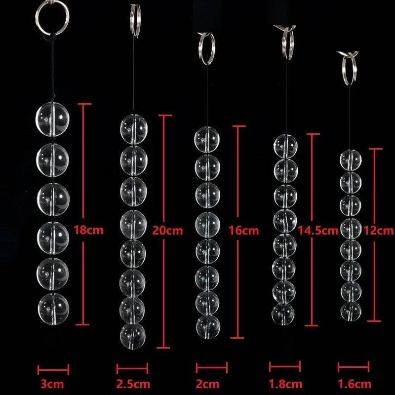 CrystalGlass Anal Beads - 5 Sizes Glass Butt Plug for Men, Women, and Couples with Smooth Vaginal and Anal Balls for BDSM, Massage, and Erotic Play - Passion Pulse Adult