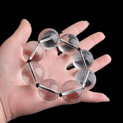 CrystalGlass Anal Beads - 5 Sizes Glass Butt Plug for Men, Women, and Couples with Smooth Vaginal and Anal Balls for BDSM, Massage, and Erotic Play - Passion Pulse Adult