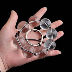 CrystalGlass Anal Beads - 5 Sizes Glass Butt Plug for Men, Women, and Couples with Smooth Vaginal and Anal Balls for BDSM, Massage, and Erotic Play - Passion Pulse Adult