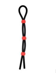 Adjustable Silicone Penis Lock Cock Ring | Bondage Erection Enhancer & Delay Ejaculation | Enlargement Ball Stretcher Massager | Sex Toy for Men - Passion Pulse Adult