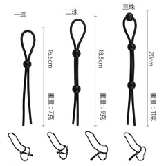 Adjustable Silicone Penis Lock Cock Ring | Bondage Erection Enhancer & Delay Ejaculation | Enlargement Ball Stretcher Massager | Sex Toy for Men - Passion Pulse Adult