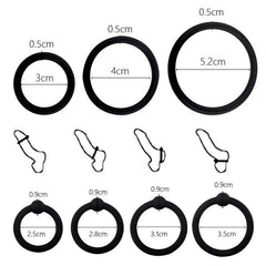 Adjustable Silicone Penis Lock Cock Ring | Bondage Erection Enhancer & Delay Ejaculation | Enlargement Ball Stretcher Massager | Sex Toy for Men - Passion Pulse Adult