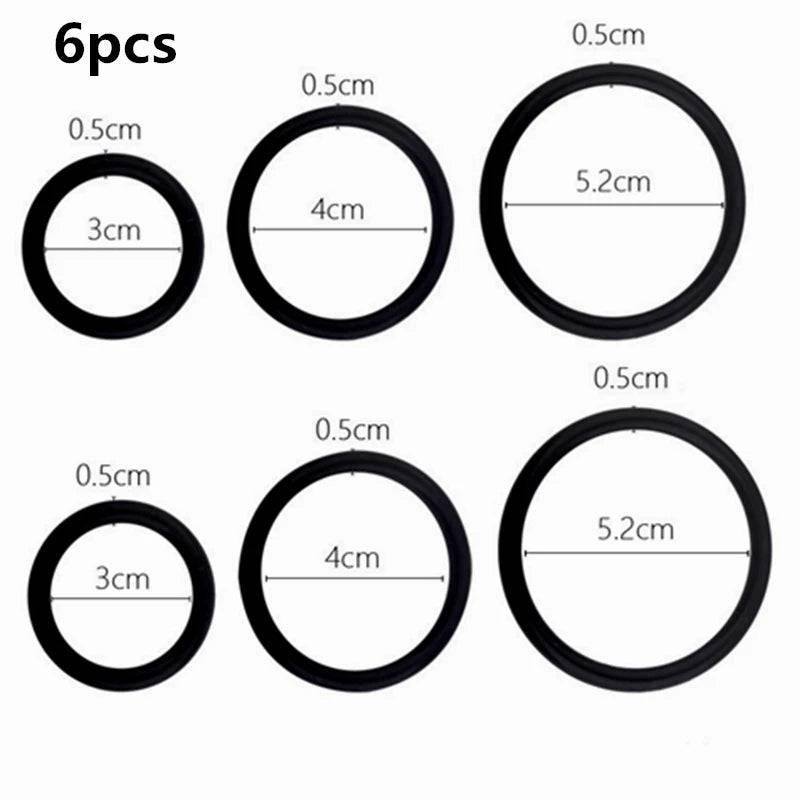 Adjustable Silicone Penis Lock Cock Ring | Bondage Erection Enhancer & Delay Ejaculation | Enlargement Ball Stretcher Massager | Sex Toy for Men - Passion Pulse Adult