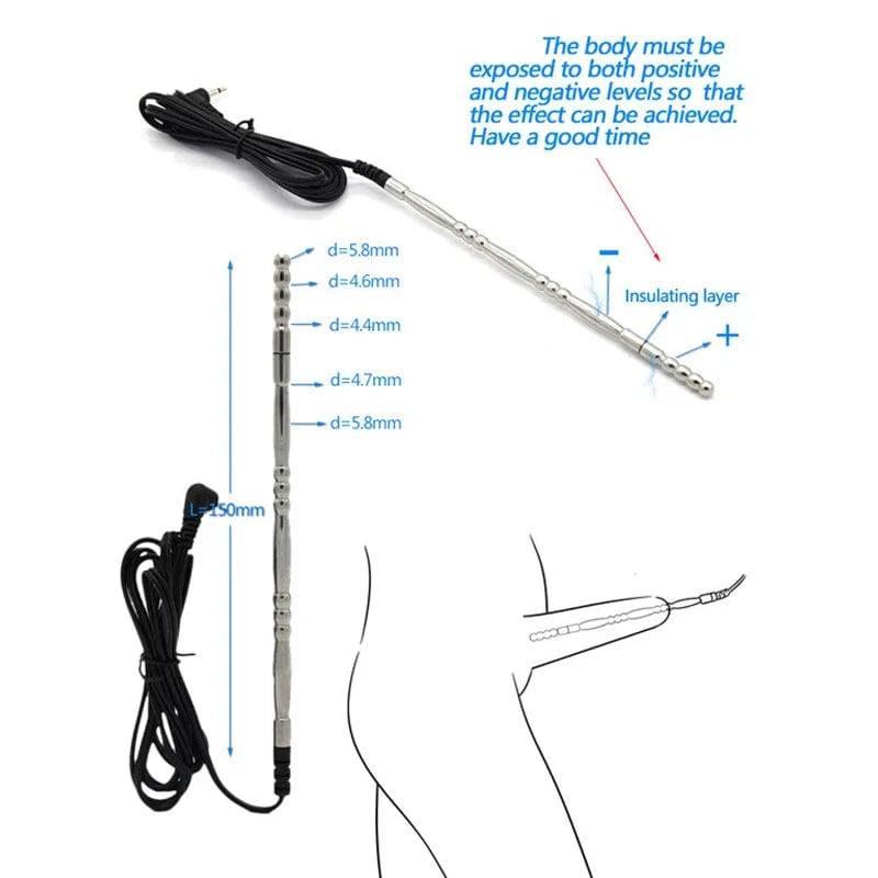 Electric Shock Penis Plug and Cock Ring Stimulator | Estim Electrostimulation Anal Plug BDSM Electrosex Toy for Couples 18+ - Passion Pulse Adult