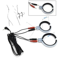 Electric Shock Penis Plug and Cock Ring Stimulator | Estim Electrostimulation Anal Plug BDSM Electrosex Toy for Couples 18+ - Passion Pulse Adult