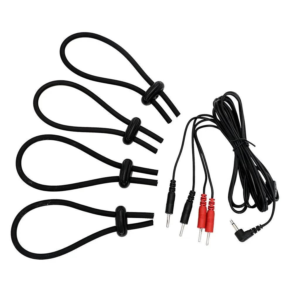 Electric Shock Penis Plug and Cock Ring Stimulator | Estim Electrostimulation Anal Plug BDSM Electrosex Toy for Couples 18+ - Passion Pulse Adult