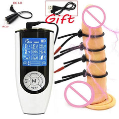 Electric Shock Penis Plug and Cock Ring Stimulator | Estim Electrostimulation Anal Plug BDSM Electrosex Toy for Couples 18+ - Passion Pulse Adult