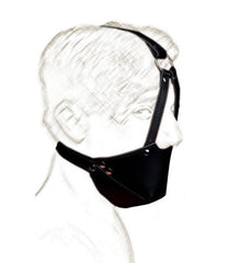 Leather Head Harness with Mouth Gag and Blindfold | BDSM Silicone Ball Gag Mask for Couples Roleplay & Bondage Games 18+ - Passion Pulse Adult