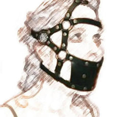 Leather Head Harness with Mouth Gag and Blindfold | BDSM Silicone Ball Gag Mask for Couples Roleplay & Bondage Games 18+ - Passion Pulse Adult