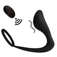 Male Prostate Massager Vibrator Butt Plug: Silicone Ring for Delayed Ejaculation - Passion Pulse Adult