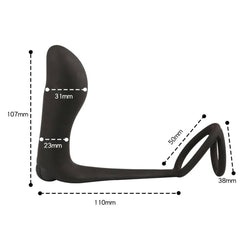 Male Prostate Massager Vibrator Butt Plug: Silicone Ring for Delayed Ejaculation - Passion Pulse Adult