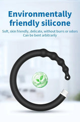 Silicone Bead Washer Douche and Enema Kit - Long 58cm Anal and Vaginal Cleaning Wand with Water Spray for Couples and Personal Hygiene - Passion Pulse Adult