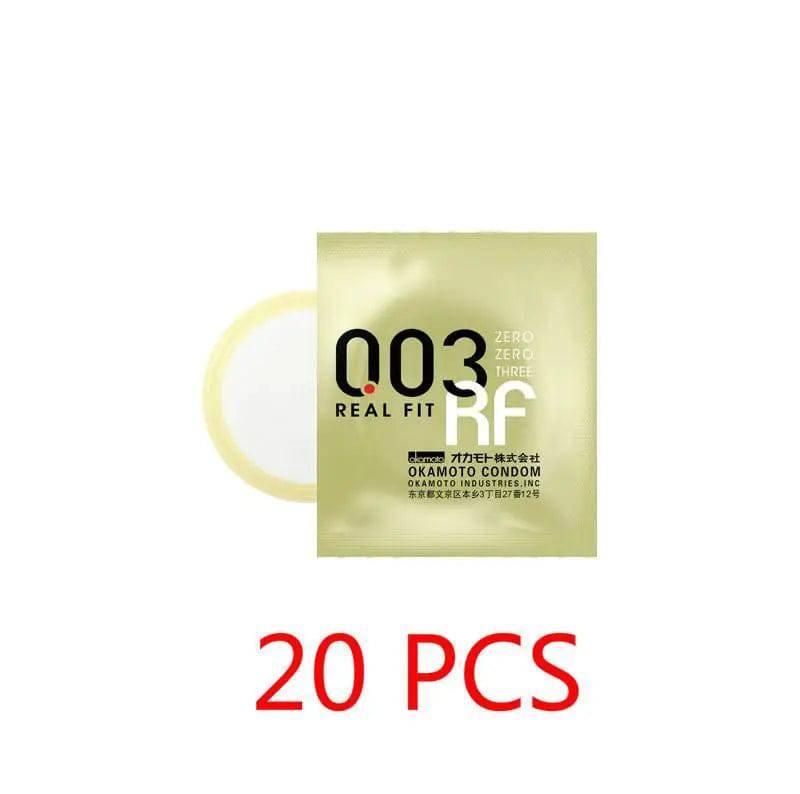 Okamoto Zero Zero Three Real Fit 0.03mm Condoms – Ultra-Thin, Natural Fit for Enhanced Comfort - Passion Pulse Adult