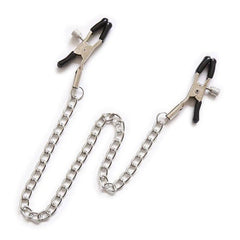 Adjustable Metal Nipple Clamps with Chain | BDSM Bondage Erotic Toys for Women and Couples | Masturbation Accessories - Passion Pulse Adult