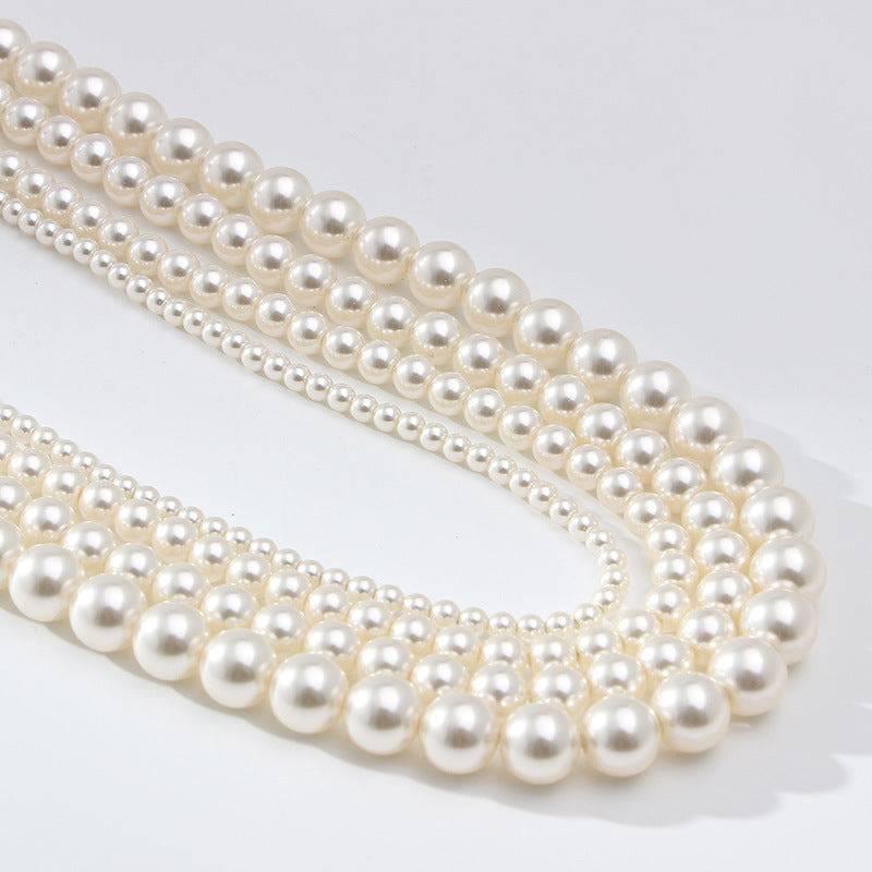 Fever Pearl Necklace - Classic Round High-End Elegant Retro Choker, - Passion Pulse Adult