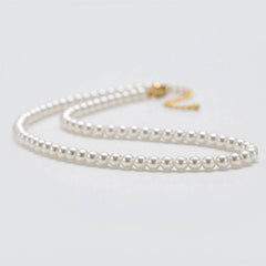 Fever Pearl Necklace - Classic Round High-End Elegant Retro Choker, - Passion Pulse Adult