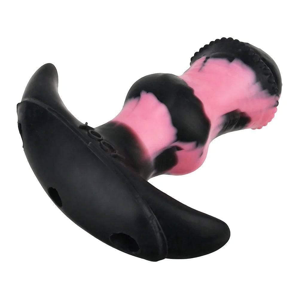 Adjustable Leather Mouth Gag with Vibrating Horse Dildo - 10 Modes Bondage Muzzle for Couples and BDSM Roleplay - Passion Pulse Adult