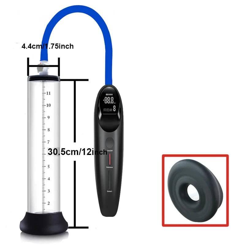 Electric Acrylic Penis Pump: Vacuum Pump for Male Penis Enlargement, Penile Training Extender, Cock Dick Pump for Men - Passion Pulse Adult
