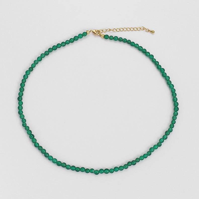 Minimalist Green Agate Necklace - Passion Pulse Adult
