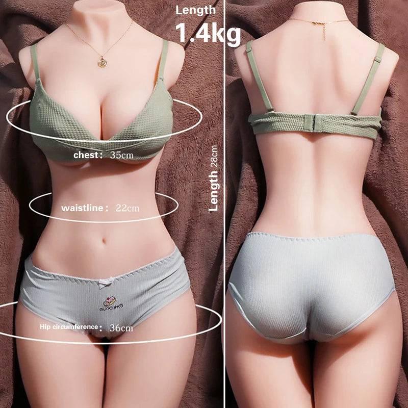 Half-Body Sex Dolls: 3D Silicone Women's Artificial Vaginas, Male Masturbator Pocket Pussy, Anal Ass, Sexy Nipples - Passion Pulse Adult