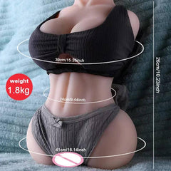 Half-Body Sex Dolls: 3D Silicone Women's Artificial Vaginas, Male Masturbator Pocket Pussy, Anal Ass, Sexy Nipples - Passion Pulse Adult