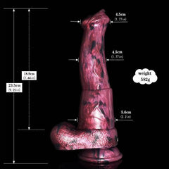 8.27" Wolf Dildo with 4 Knots - Realistic Design for Ultimate Stimulation - Passion Pulse Adult