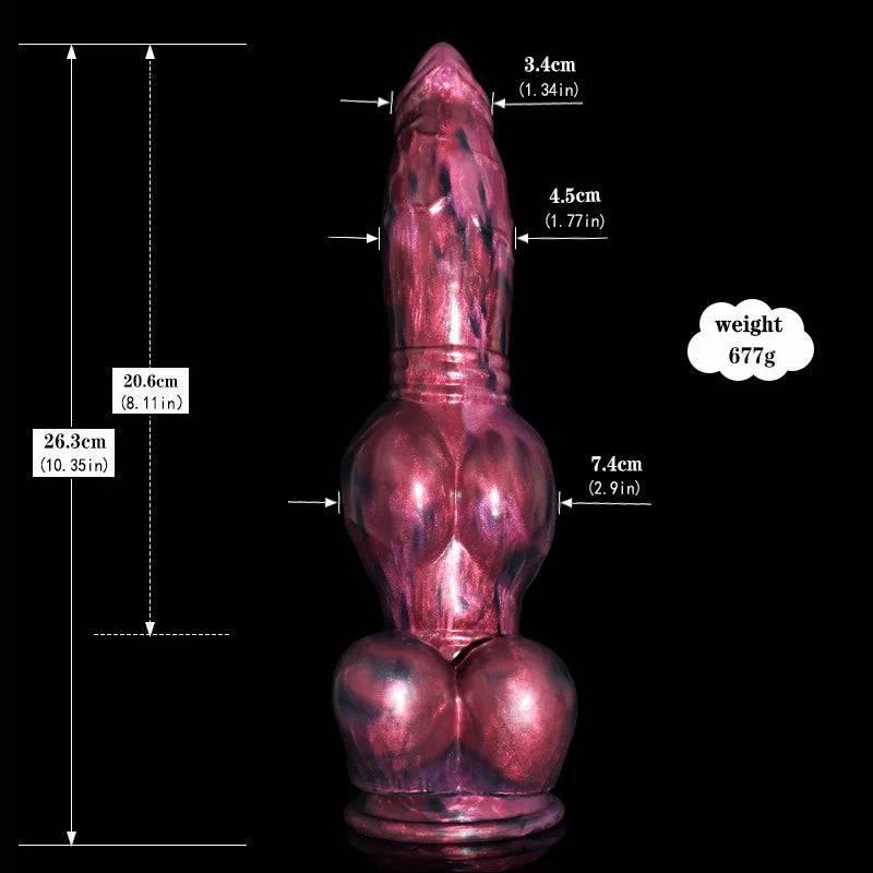8.27" Wolf Dildo with 4 Knots - Realistic Design for Ultimate Stimulation - Passion Pulse Adult