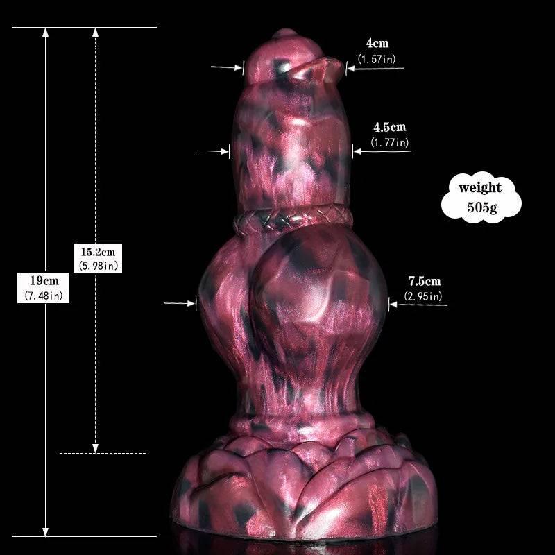 8.27" Wolf Dildo with 4 Knots - Realistic Design for Ultimate Stimulation - Passion Pulse Adult
