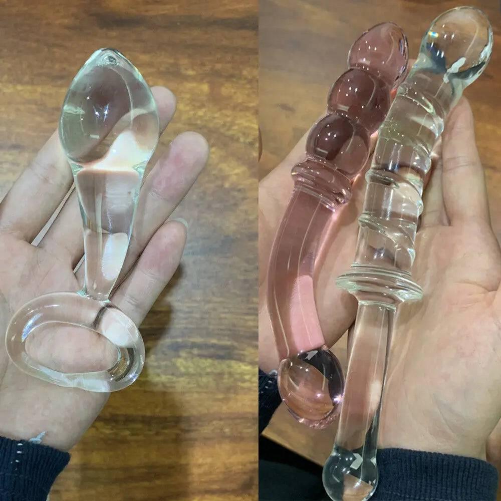 Manyjoy Crystal Glass Dildo – Long G-Spot Massager & Anal Plug - Passion Pulse Adult