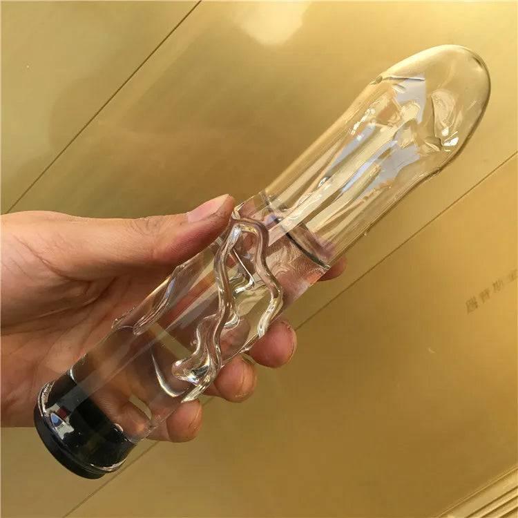Manyjoy Crystal Glass Dildo – Long G-Spot Massager & Anal Plug - Passion Pulse Adult