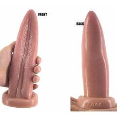 Tongue Suck Dildo & Anal Butt Plug | Realistic Penis for Women | G-Spot & Vaginal Stimulation Masturbator | Adult Sex Product - Passion Pulse Adult