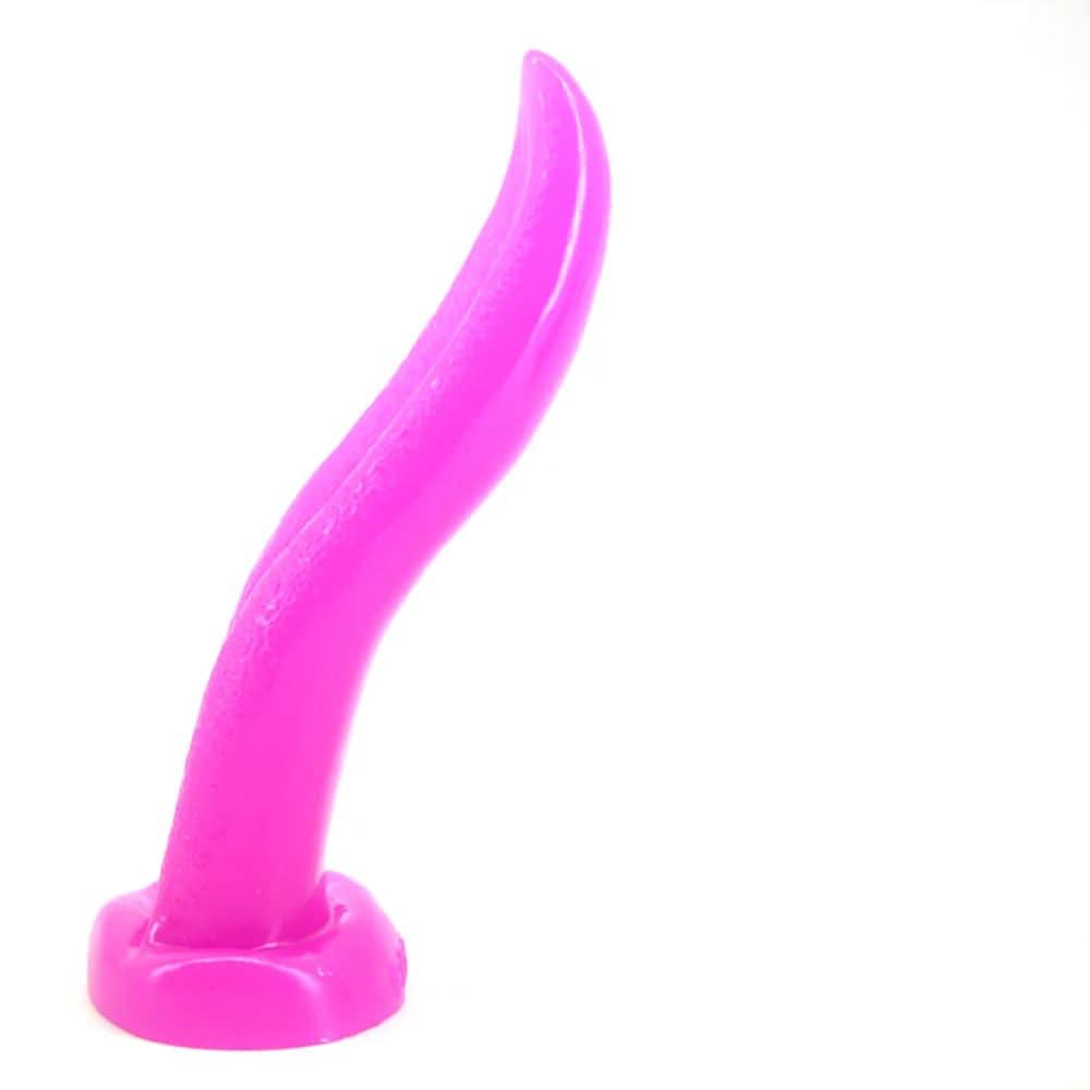 Tongue Suck Dildo & Anal Butt Plug | Realistic Penis for Women | G-Spot & Vaginal Stimulation Masturbator | Adult Sex Product - Passion Pulse Adult