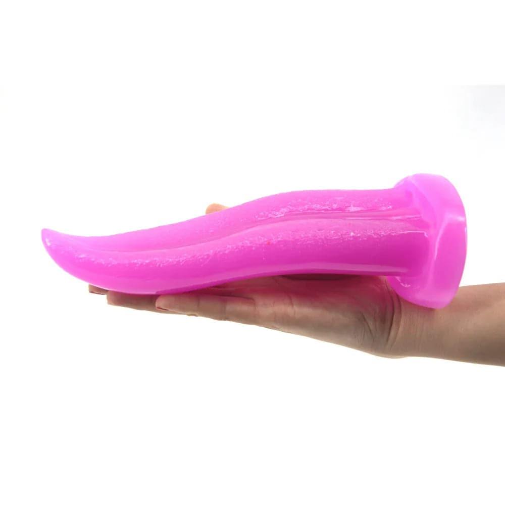 Tongue Suck Dildo & Anal Butt Plug | Realistic Penis for Women | G-Spot & Vaginal Stimulation Masturbator | Adult Sex Product - Passion Pulse Adult